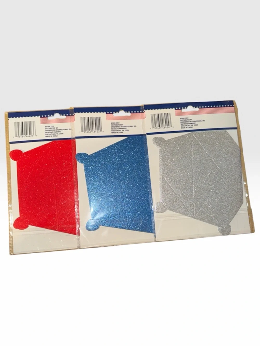 ⭐️ Bundle 5 for $13 • Glitter Star Gift Boxes - 3 packs of Red, Blue & Silver